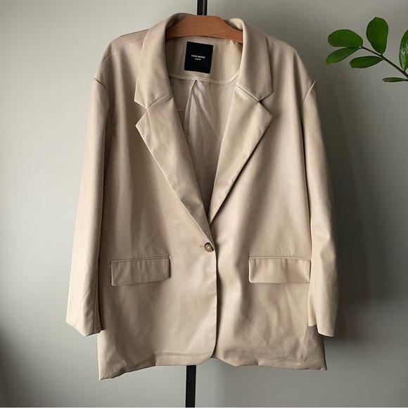 Vero Moda Curve Blazer Jacket Cream Plus Size 20 - Picture 1 of 8